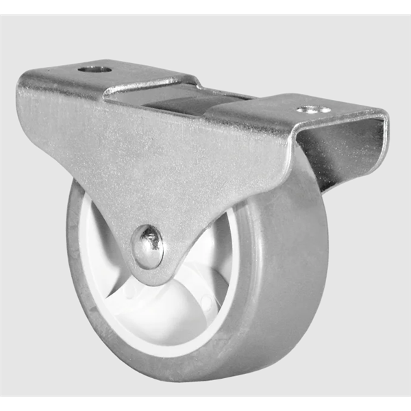 Kastenbockrolle mit Vollgummirad, gleitgelagert