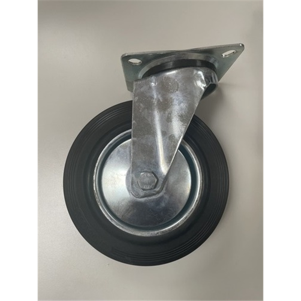 Transportlenkrolle mit Vollgummirad,Stahlfelge Rollenlager