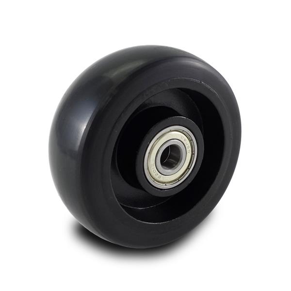 Black polyurethane wheel
