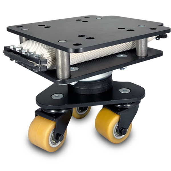 Hebewunder (pneumatic lift roller) with Vulkollan wheels, Single Castors, Air Lift Turtles (Hebewunder), Vulkollan Castors, Stage Castors